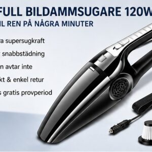 Kraftfull bildammsugare 120W