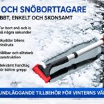 Teleskopisk snöborste med isskrapa