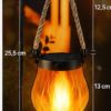 Solcellslykta med flammande ljuseffekt – bild 3