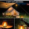 Solcellslykta med flammande ljuseffekt – bild 4