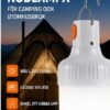 Laddningsbar campinglampa med metallkrok