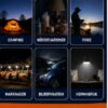 Laddningsbar campinglampa med metallkrok – bild 2