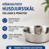 Rostfri matskål med halkfri silikonbotten