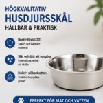 Rostfri matskål med halkfri silikonbotten