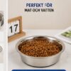 Rostfri matskål med halkfri silikonbotten – bild 4