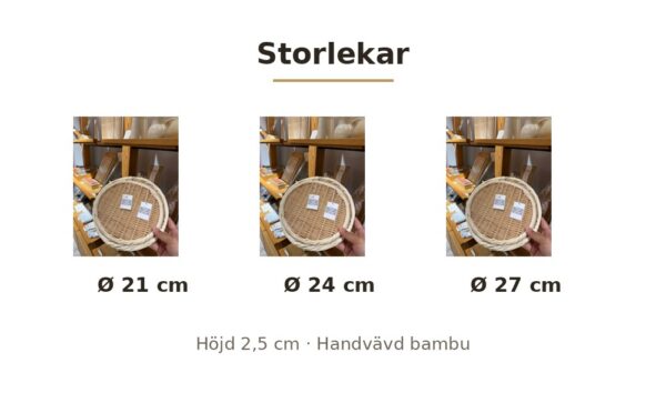 Handvävd Bambubricka – bild 4