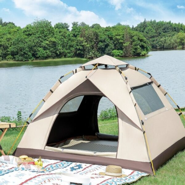 Pop up-tält – Automatiskt Campingtält med Myggnät Mörkläggning
