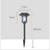 Solcellsdriven Trädgårdslampa 60 cm – Elegant Utomhusbelysning – bild 2