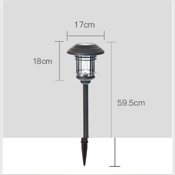 Solcellsdriven Trädgårdslampa 60 cm – Elegant Utomhusbelysning – bild 2