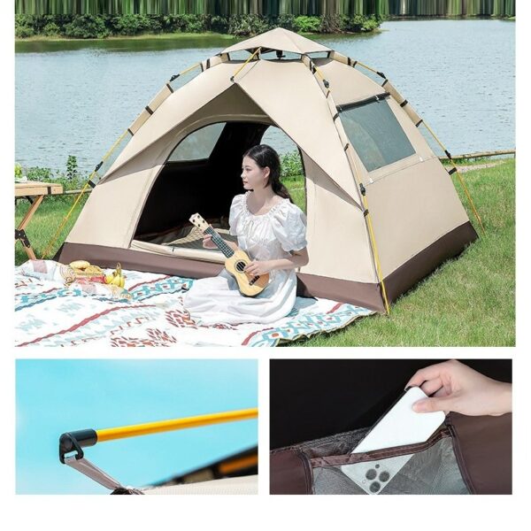 Pop up-tält – Automatiskt Campingtält med Myggnät Mörkläggning – bild 5