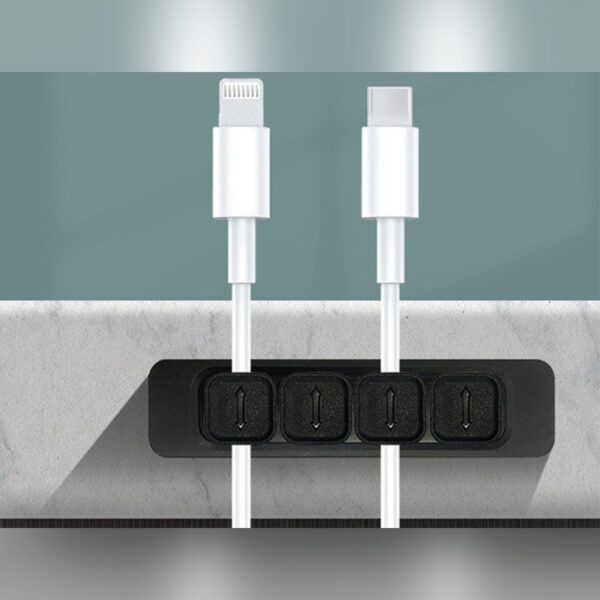 Magnetisk Kabelhållare – Självhäftande Kabelclips, 4 platser – bild 3