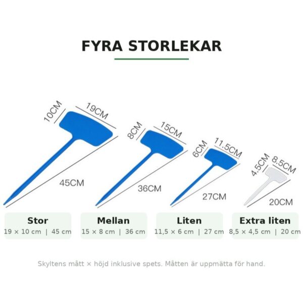 Växtetiketter i Plast – T-formade Odlingsskyltar, 4 Storlekar – bild 10